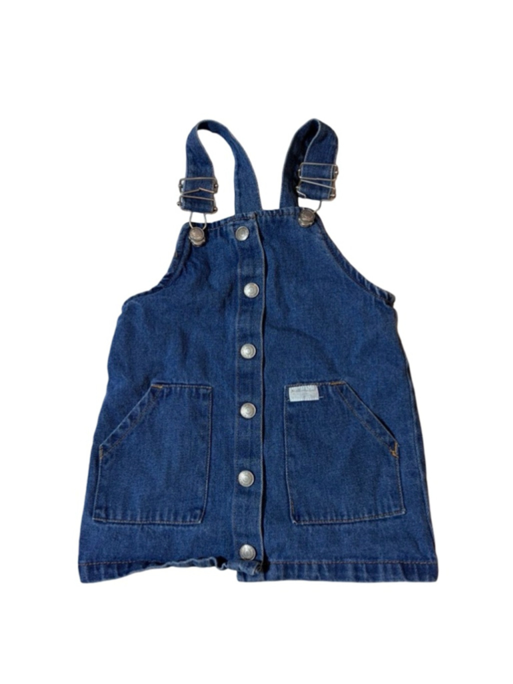 7 For All Mankind Toddler Denim Overall Dress 2T Button Front Pinafore